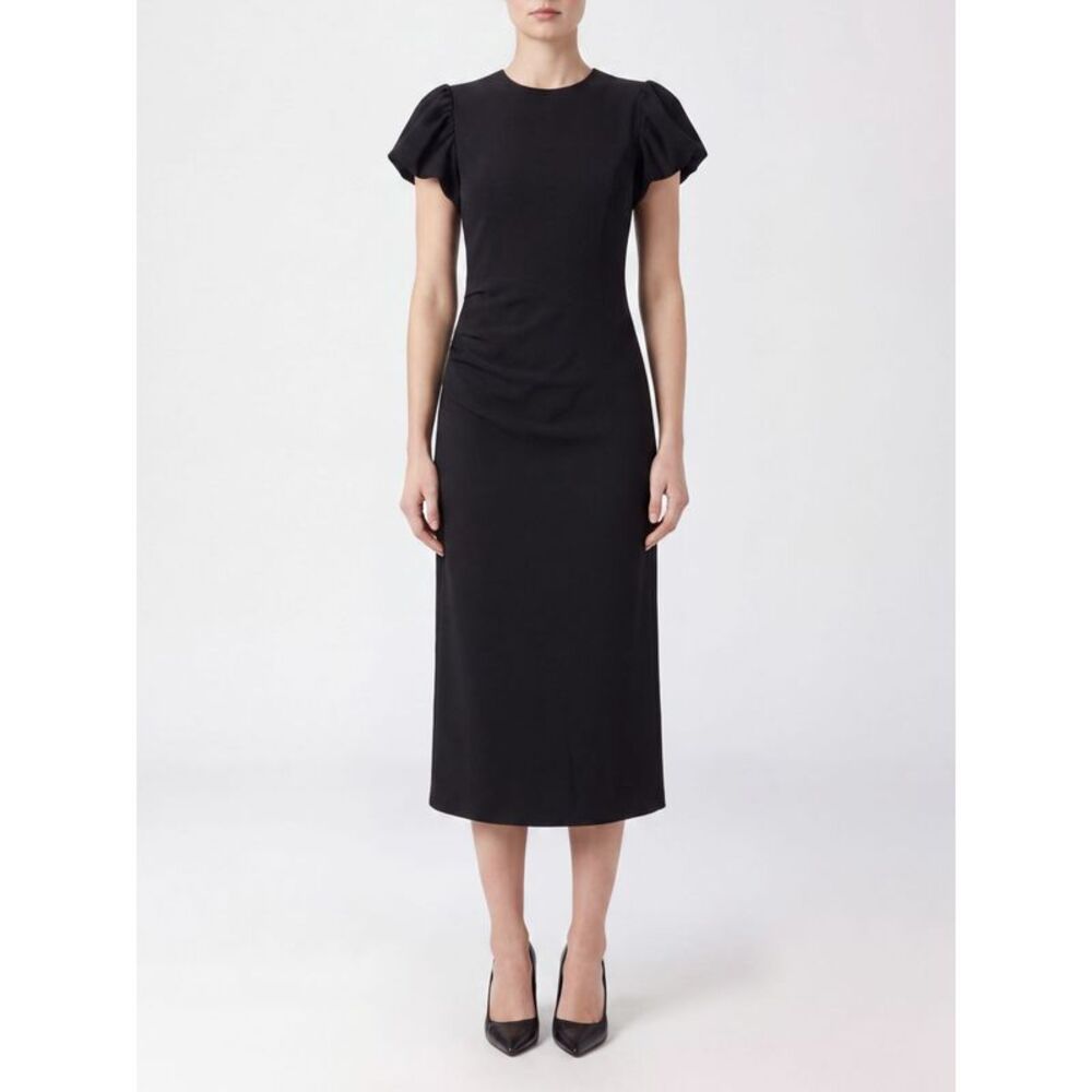 Rotate Women Rotate Short-Sleeved Criªpe Midi Sheath Dress With Back Slit